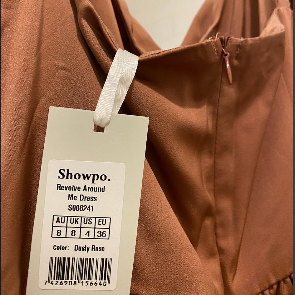 Showpo: REVOLVE AROUND ME DRESS in DUSTY ROSE size 8 (AU)/ 4 (US) - Picture 3 of 3